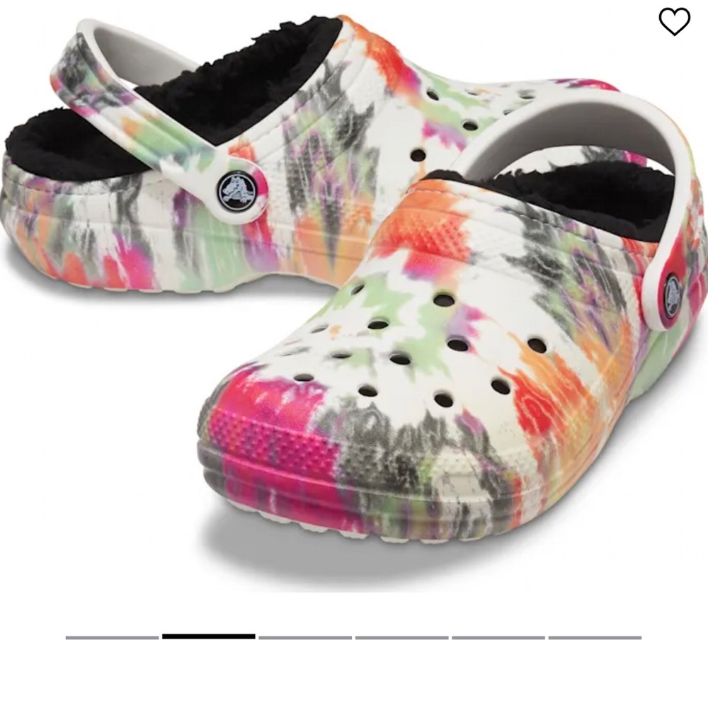 NWT Classic Lined Tie Dye Crocs